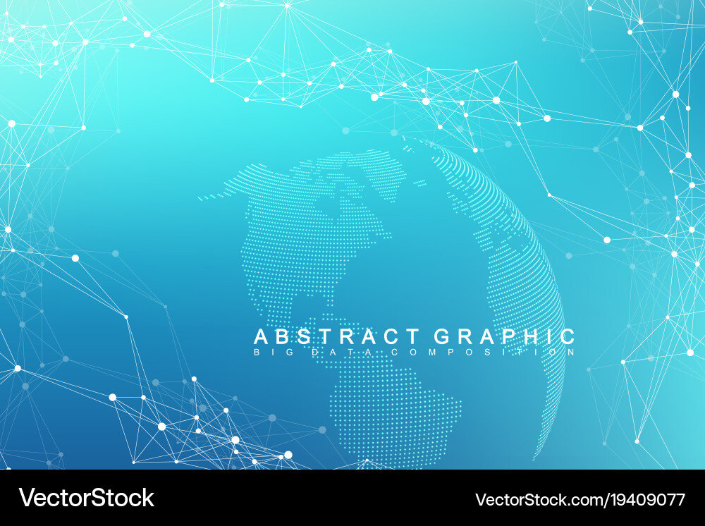 Global Data Network vector image