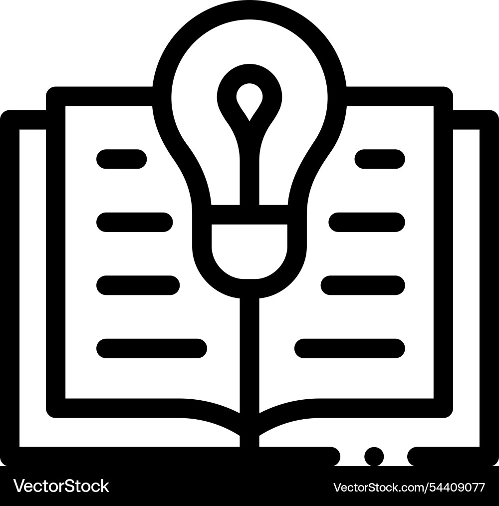 Knowledge icon thin linear style design isolated vector image