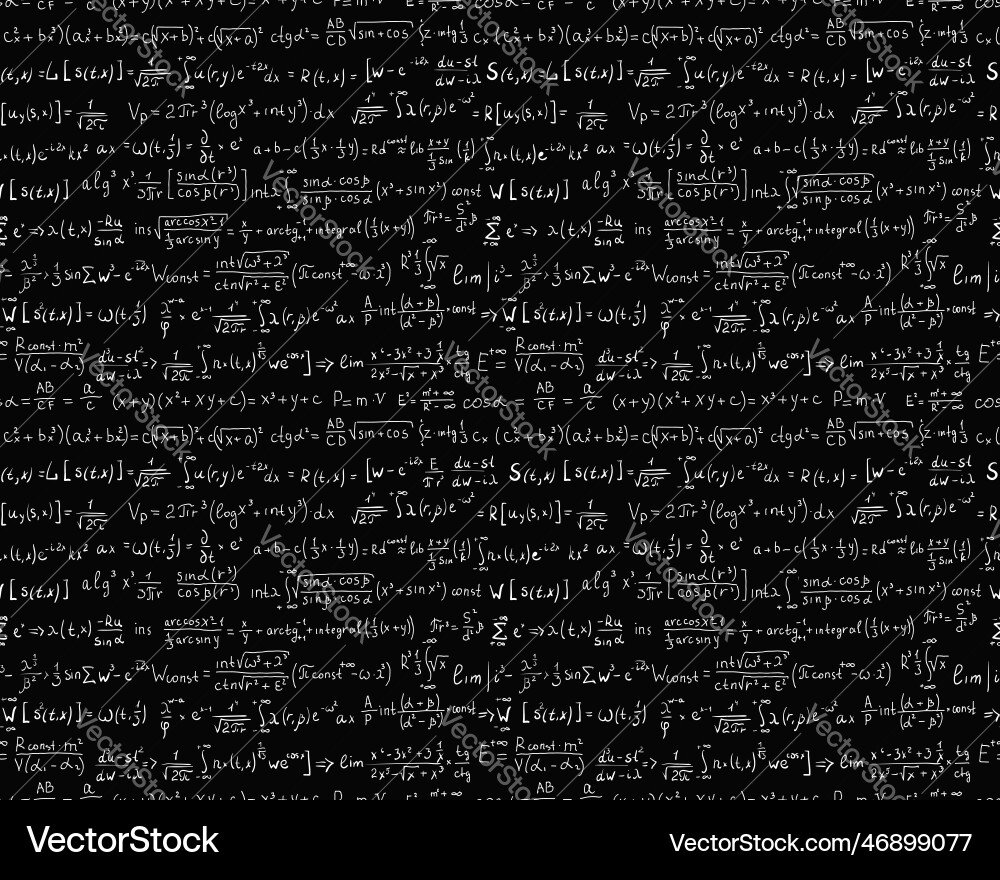 Mathematical Formulas Seamless Pattern vector image