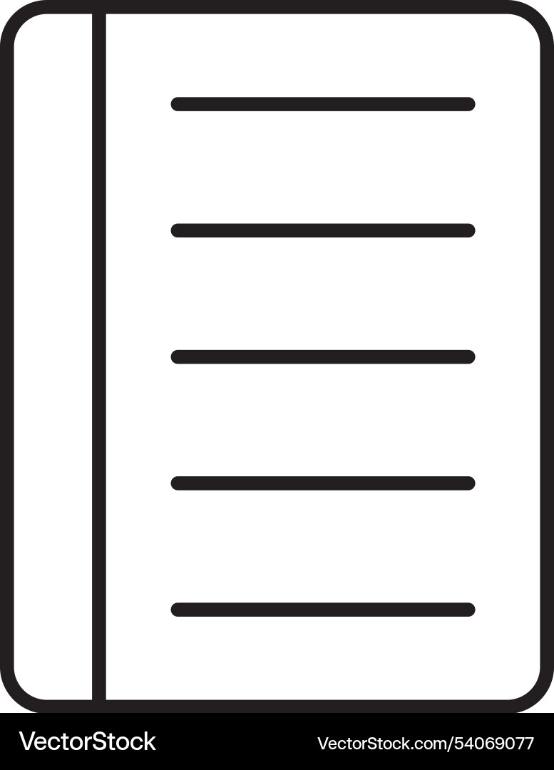 Notebook line icon design Vector Image