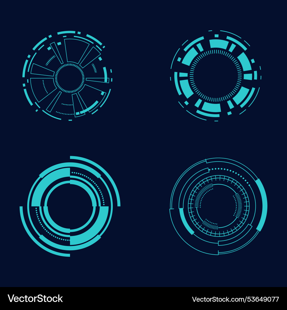 Sci fi circle frame modern user interface element Sci fi circle frame modern user interface element vector image