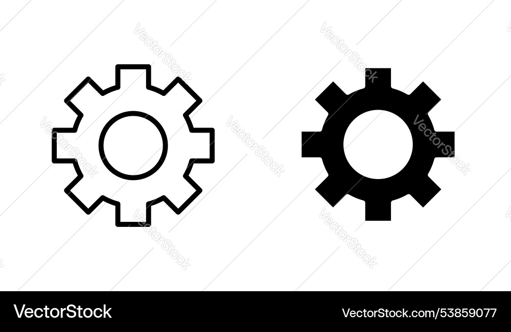 Settings button icon set Settings button icon set vector image