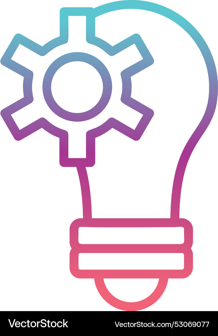 Think line gradient design vector image