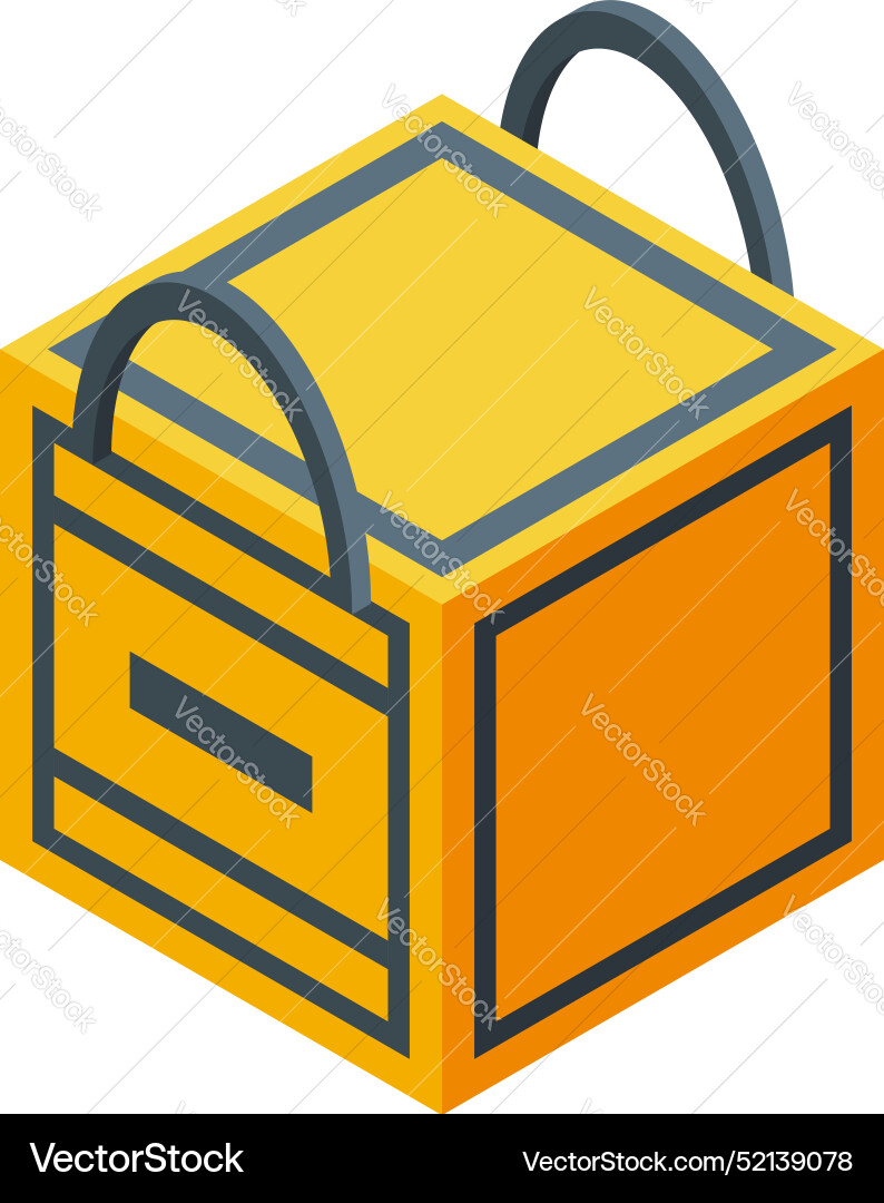 Isometric icon depicting a mining container full Vector Image