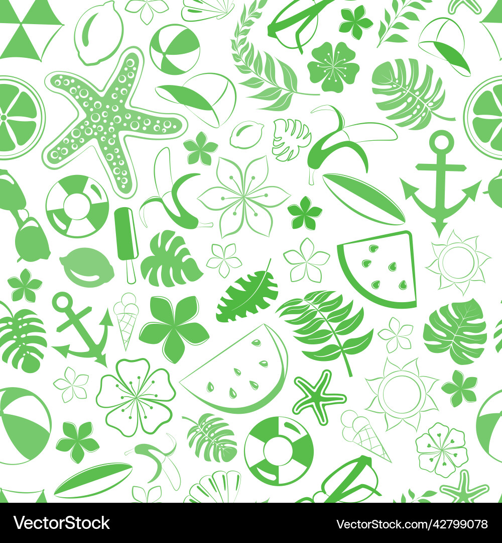 Seamless pattern with summer symbols Seamless pattern with summer symbols vector image