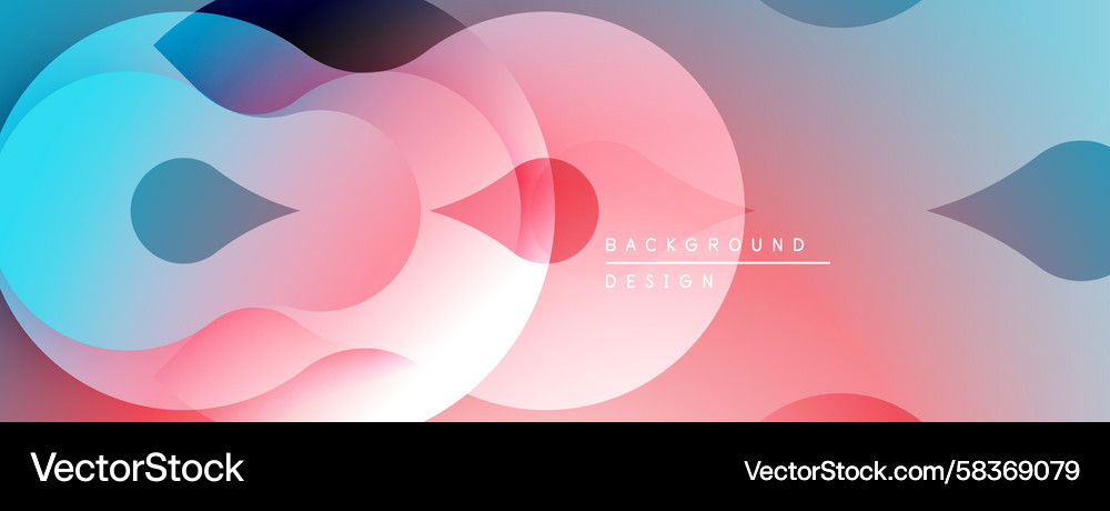 Abstract fluid shapes overlap creating vibrant Abstract fluid shapes overlap creating vibrant Vector Image