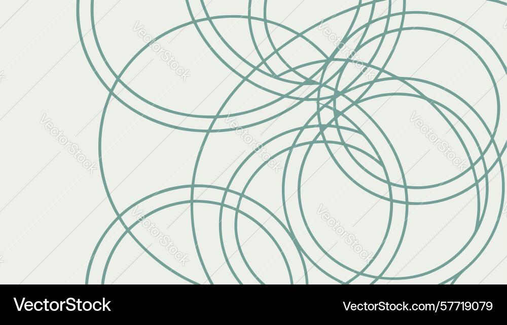 Abstract interlocking circles pattern design vector image