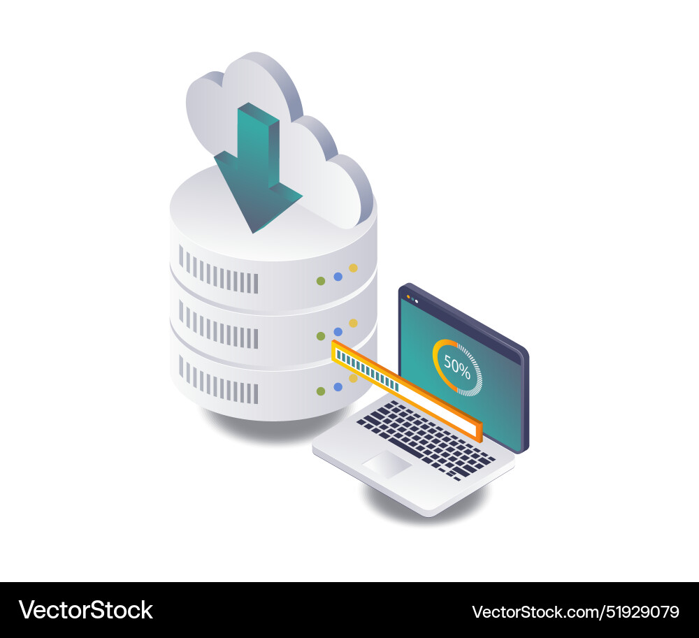 Analyzing database storage performance in cloud Analyzing database storage performance in cloud vector image