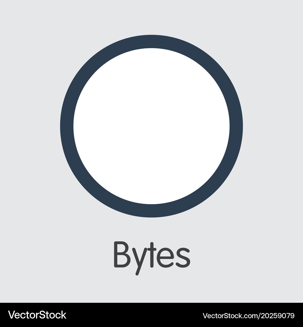 Bytes - blockchain cryptocurrency graphic symbol – Royalty-Free Vector |  VectorStock