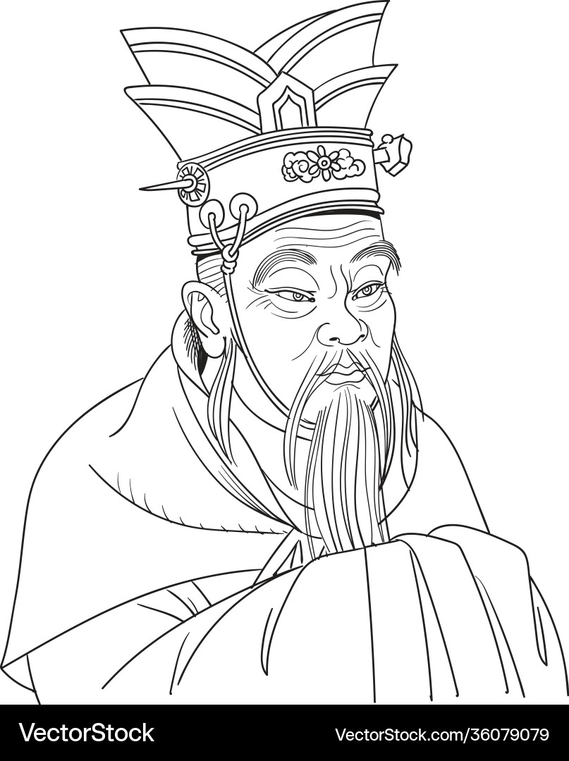 Confucius2 Royalty Free Vector Image - VectorStock