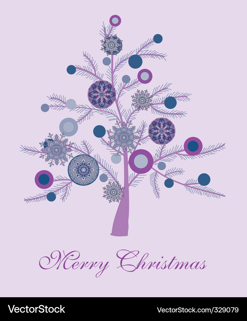 Elegant Christmas Tree Vector Image