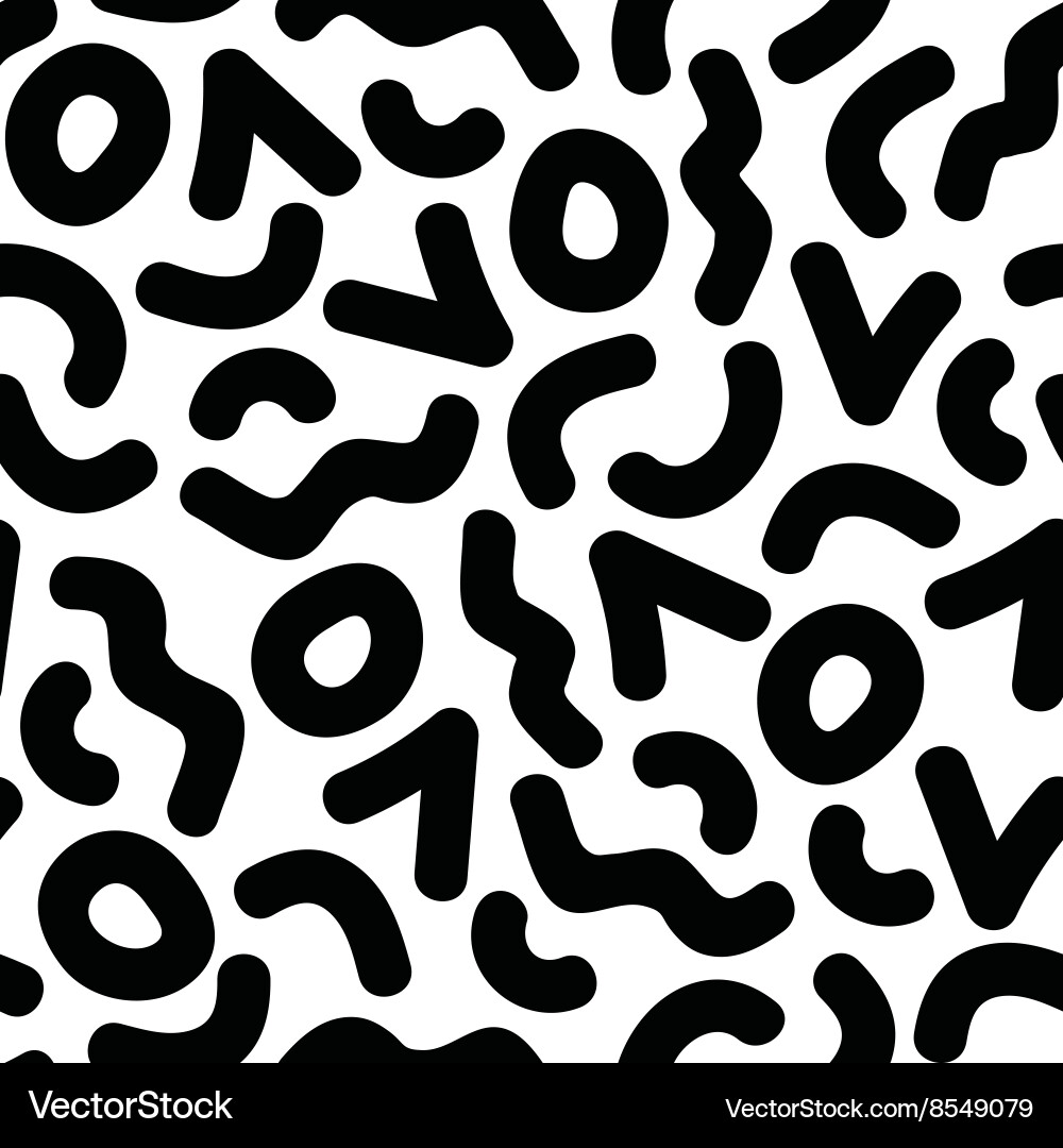 Memphis Circle Pattern Vector Image