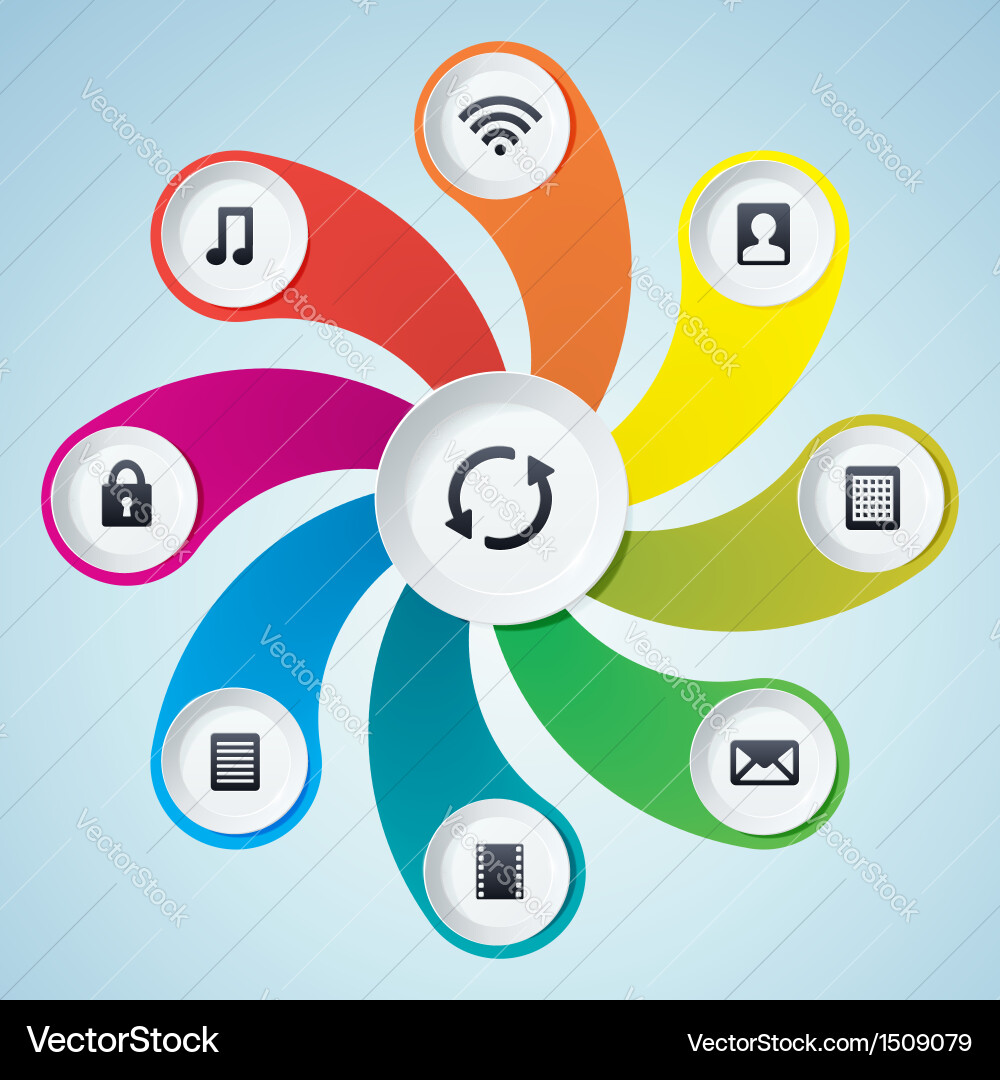 Multimedia design elements Vector Image