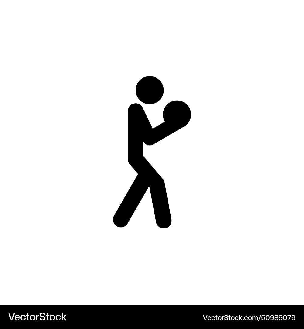 Professional bowling player throw ball flat icon Vector Image