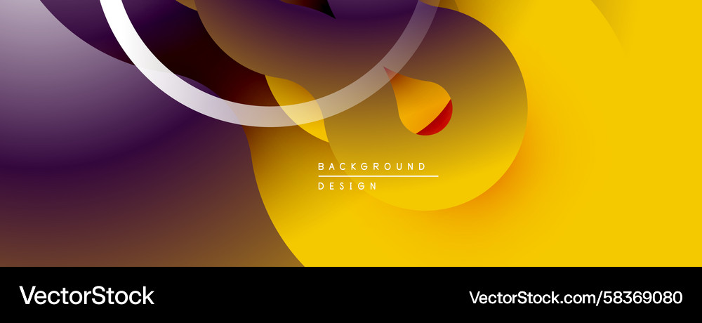 Abstract background features flowing shapes Vector Image