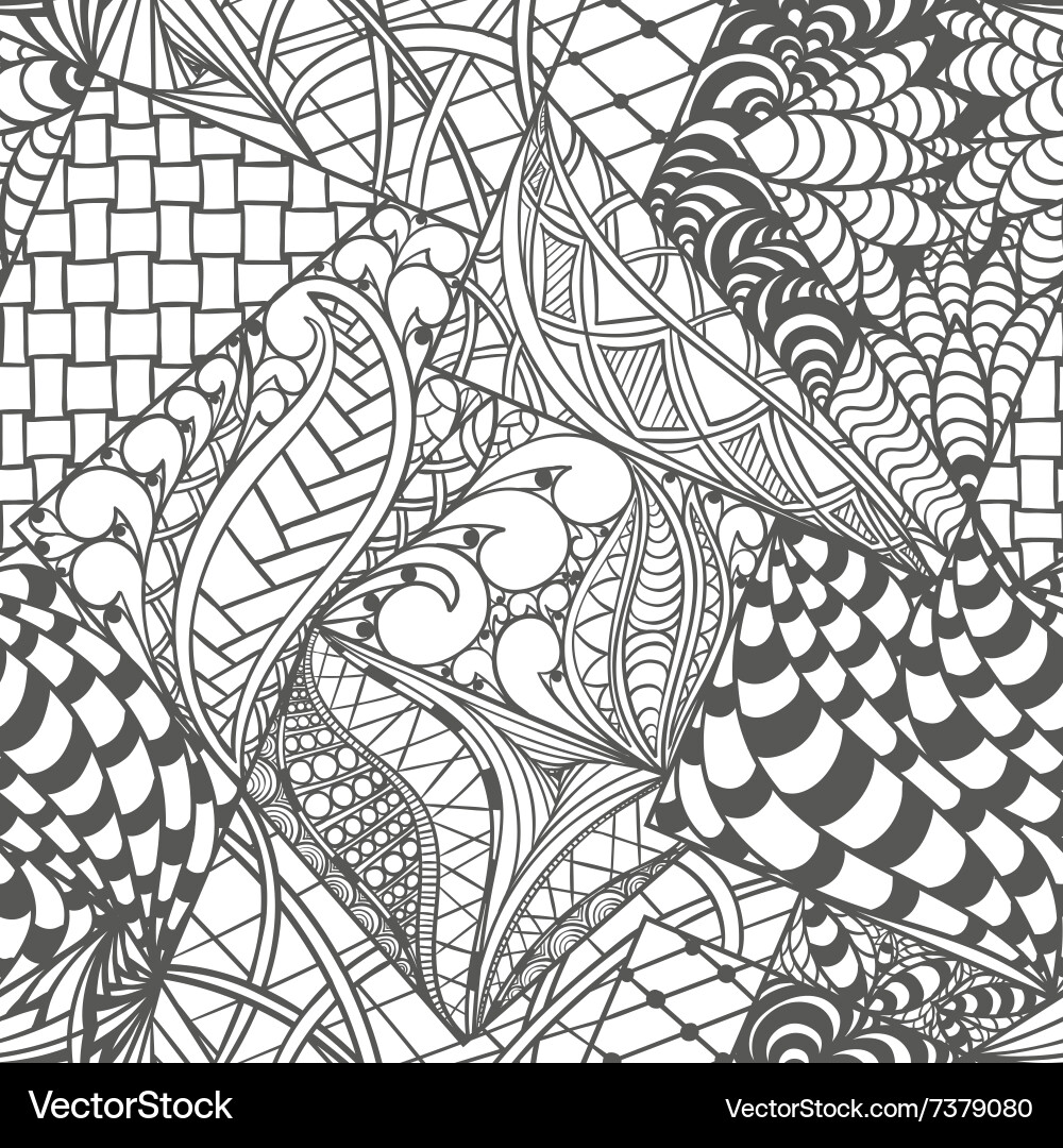 Intricate Zentangle Pattern vector image