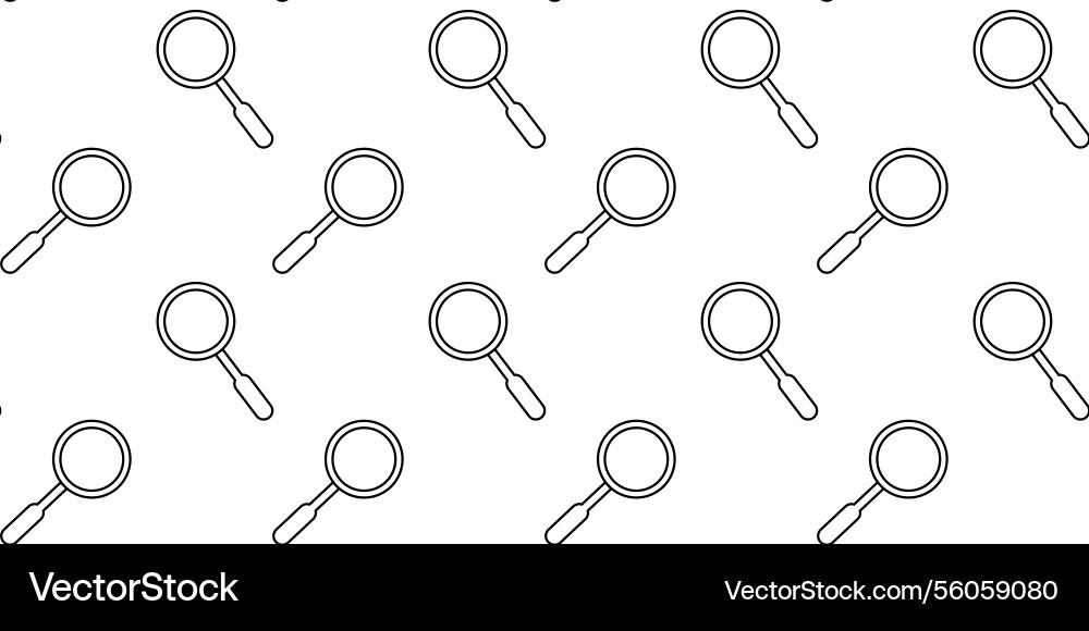 Repeating pattern of magnifying glasses on a plain Repeating pattern of magnifying glasses on a plain Vector Image