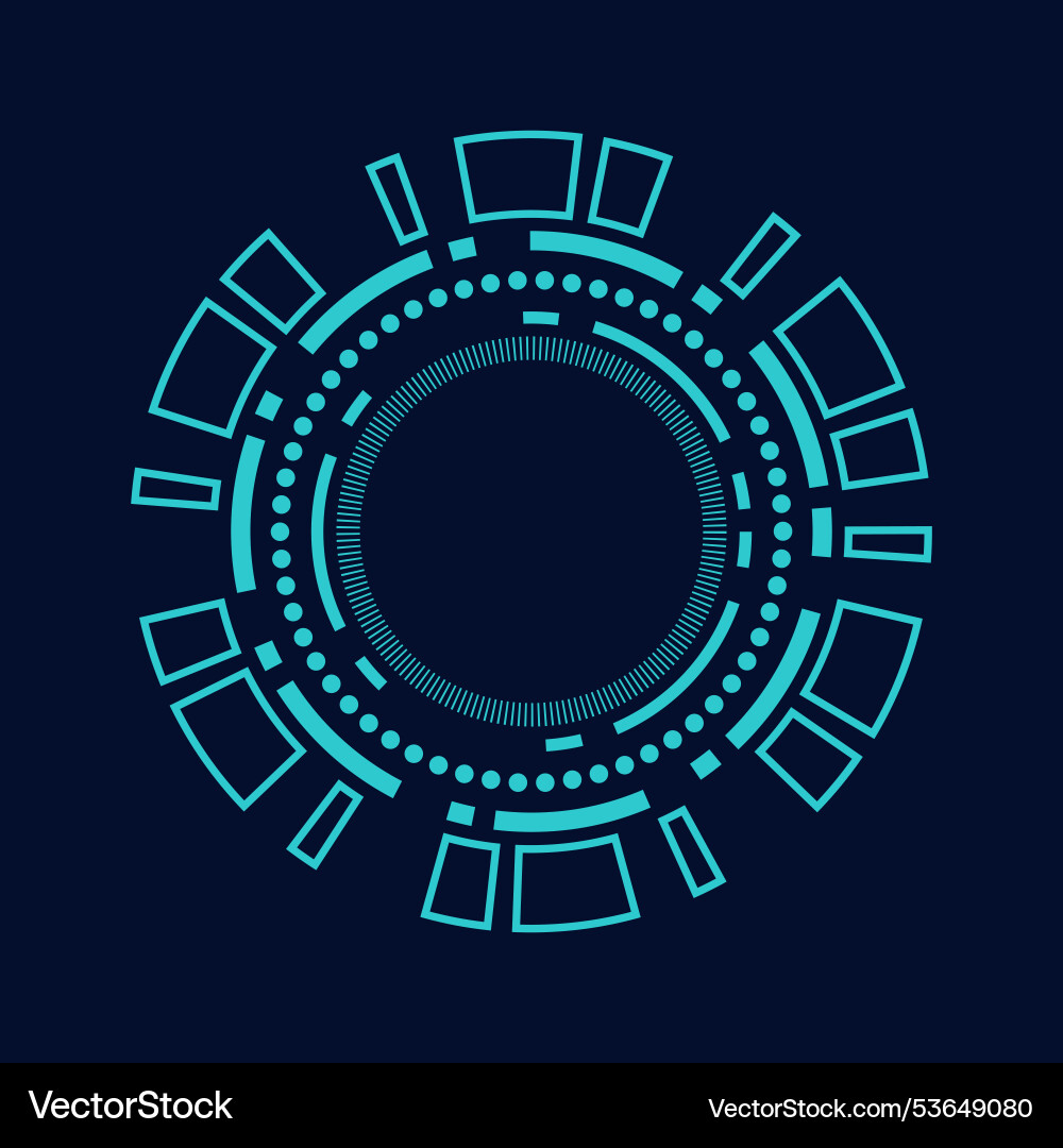 Sci fi circle frame modern user interface element Sci fi circle frame modern user interface element vector image