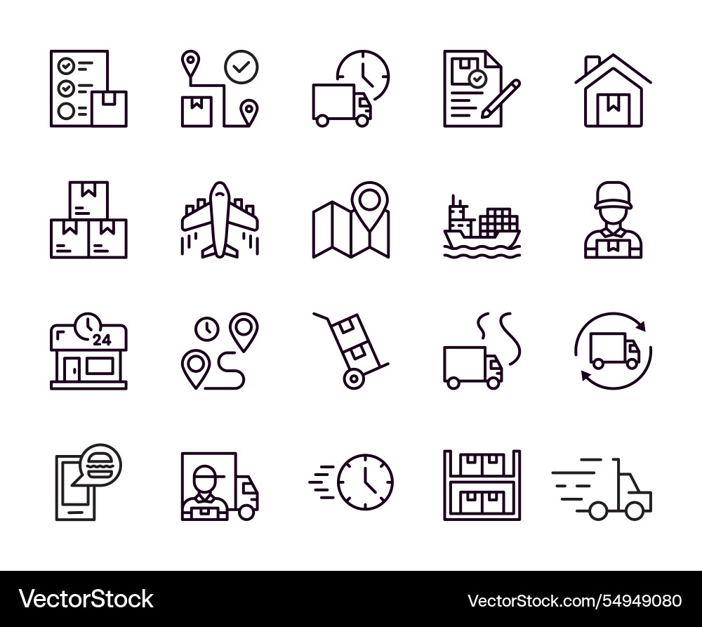 Warehouse Delivery Logistics Icon Vector Image