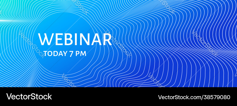 Webinar Banner Vorlage blau Gradient abstrakt Webinar Banner Vorlage blau Gradient abstrakt vektorbild