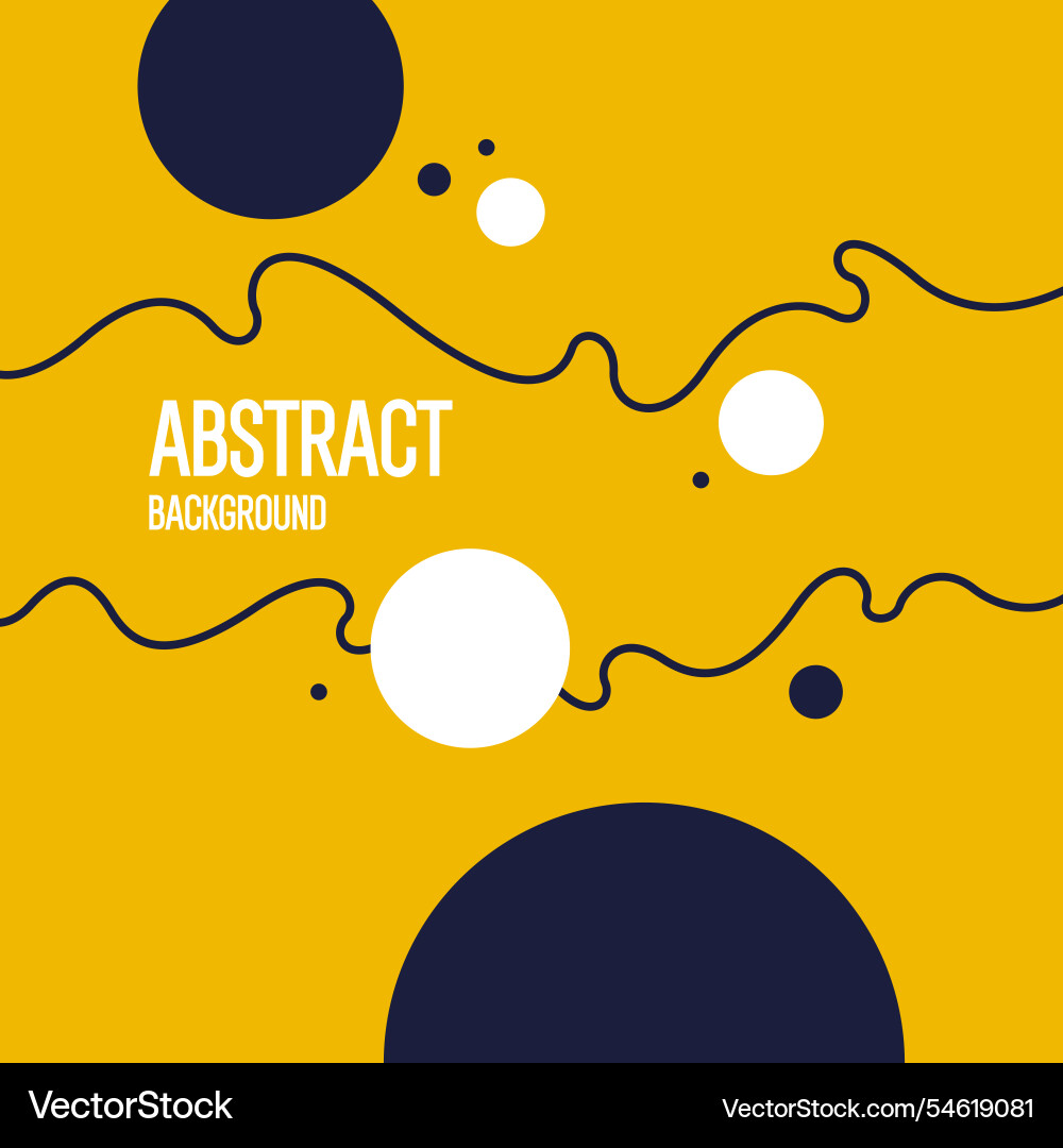 Abstract composition with dynamic and geometric vector image