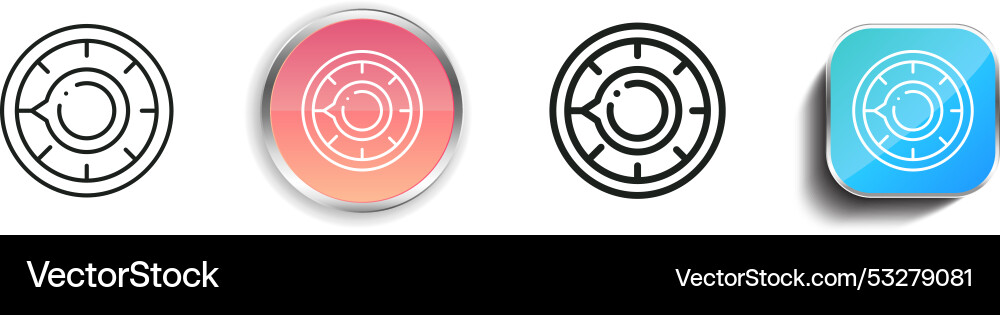 Dial icon thin linear regular and button style Dial icon thin linear regular and button style Vector Image