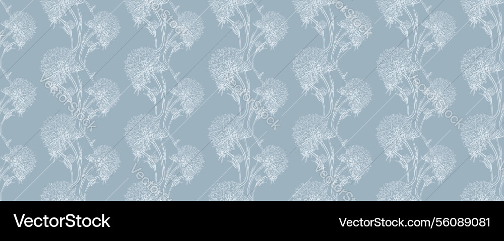 Elegant repeating pattern of delicate lightblue Vector Image