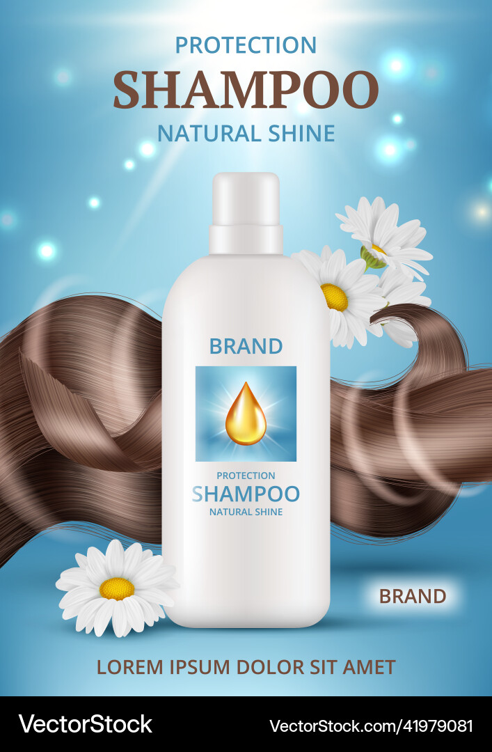 Haarshampoo Poster Anzeigen Placard mit lockig üppig Haarshampoo Poster Anzeigen Placard mit lockig üppig vektorbild