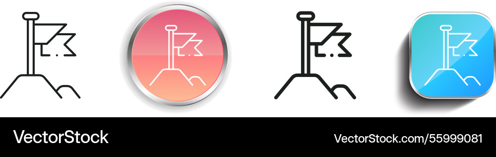 Landmark icon thin linear regular and button vector image