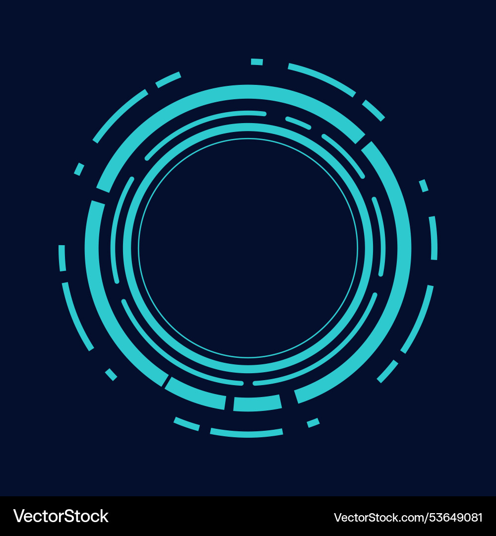 Sci fi circle frame modern user interface element Sci fi circle frame modern user interface element vector image