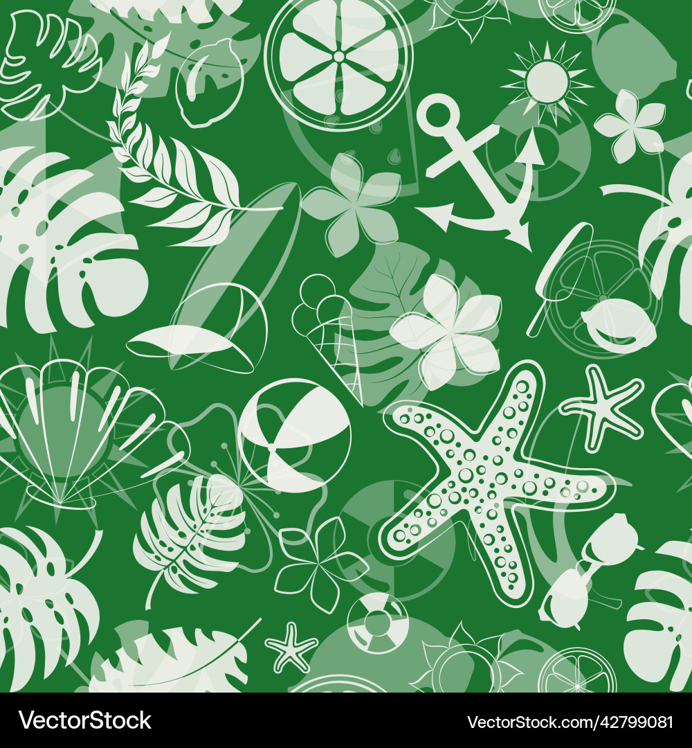 Seamless pattern with summer symbols Seamless pattern with summer symbols vector image