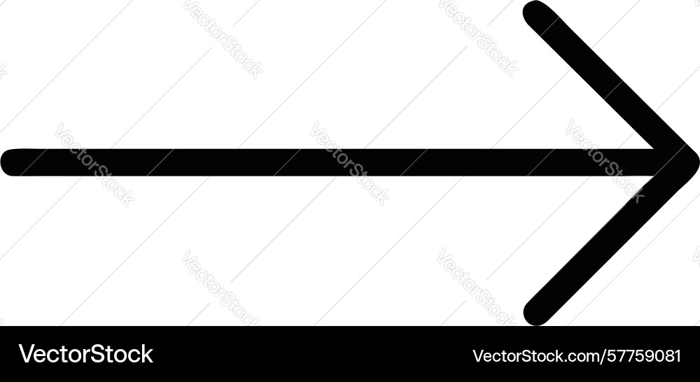 Simple right arrow line icon design generative ai vector image
