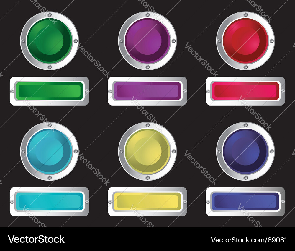 Web buttons Vector Image