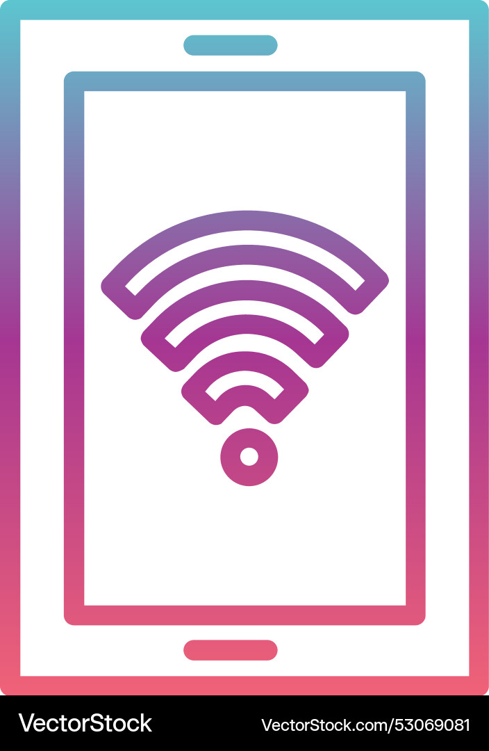 Wifi line gradient design Vector Image