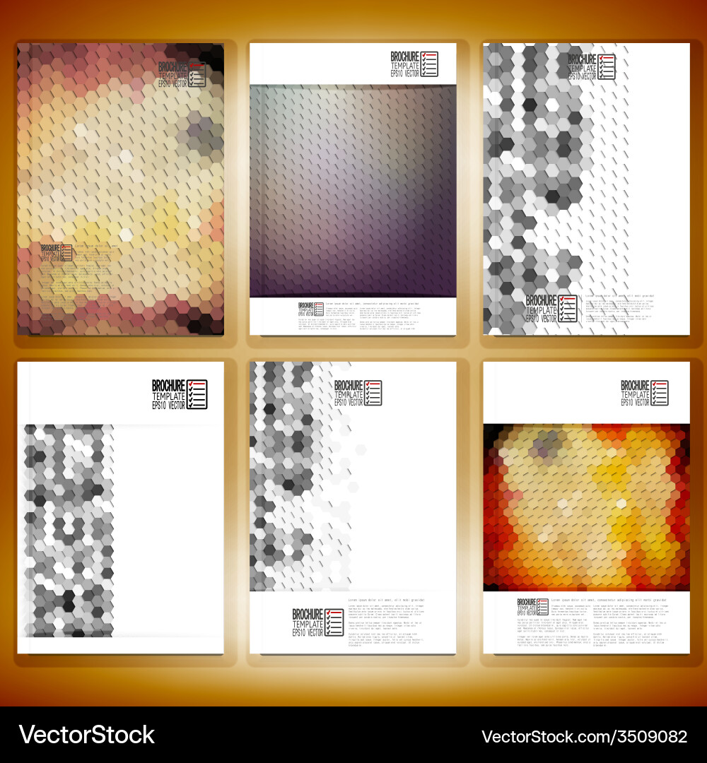 Geometric backgrounds abstract hexagonal patterns Vector Image