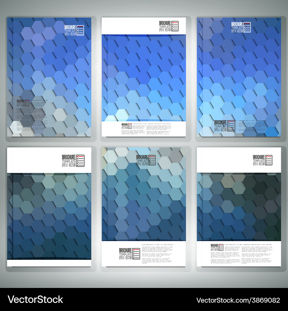 Geometric backgrounds abstract hexagonal patterns vector image
