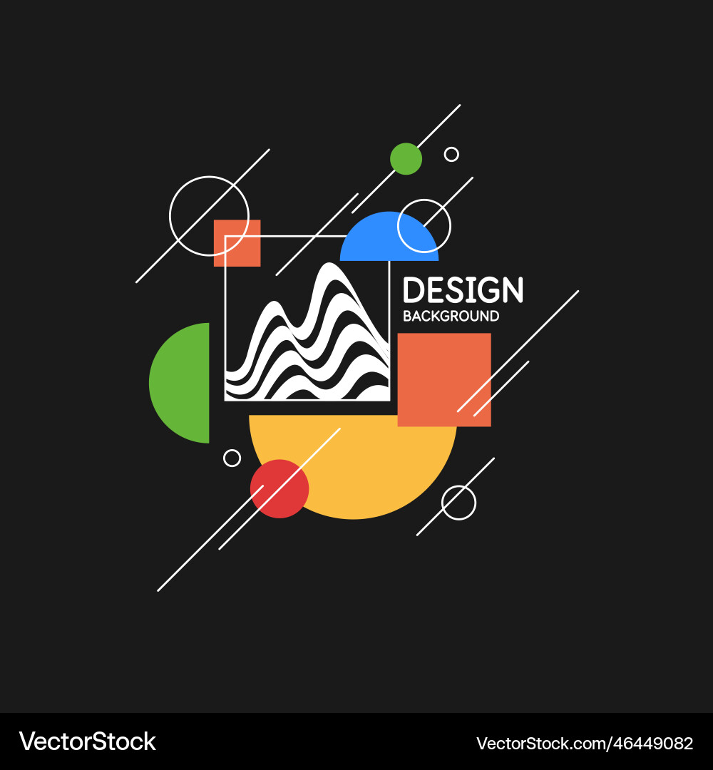 Trendy abstract background composition forms Trendy abstract background composition forms vector image