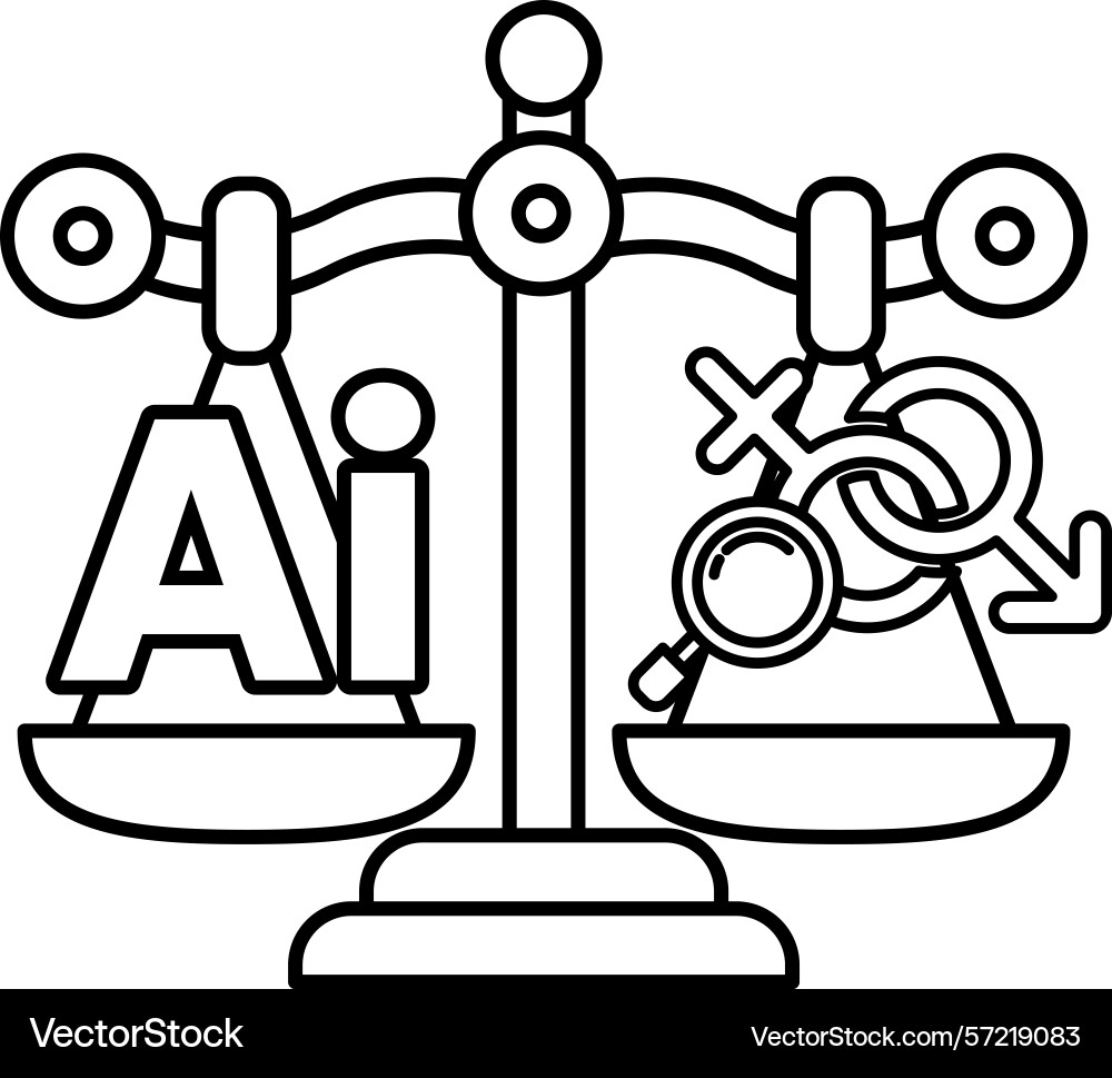 A scale with the letters ai on one side A scale with the letters ai on one side vector image