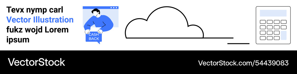 Cloud computing integration with calculator Cloud computing integration with calculator vector image