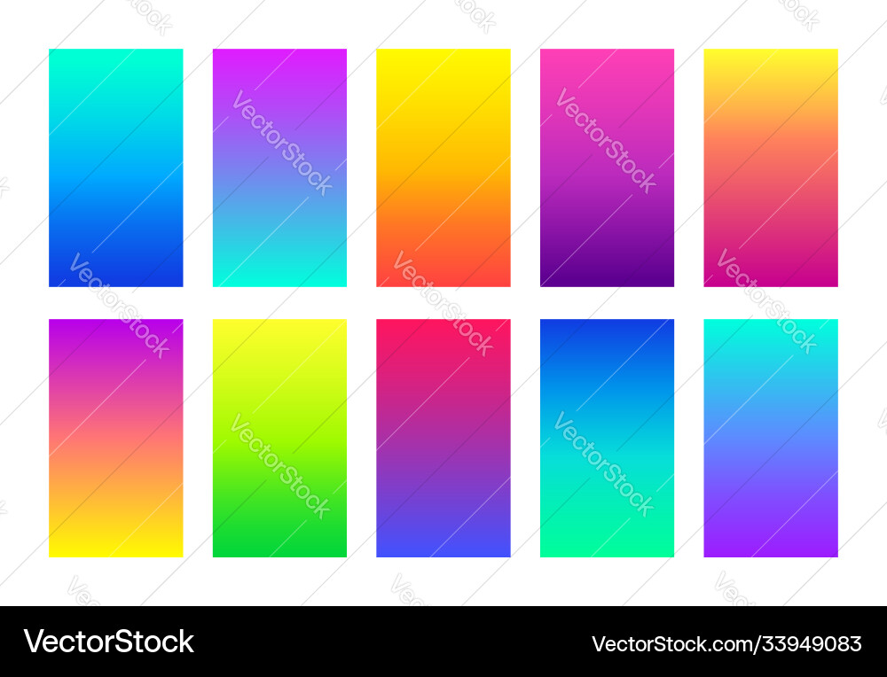 Colorful Gradient Backgrounds vector image