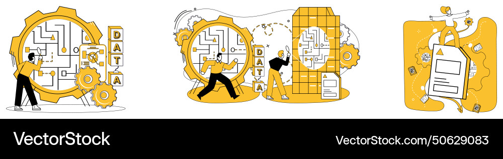 Data science metaphorically acts Data science metaphorically acts vector image