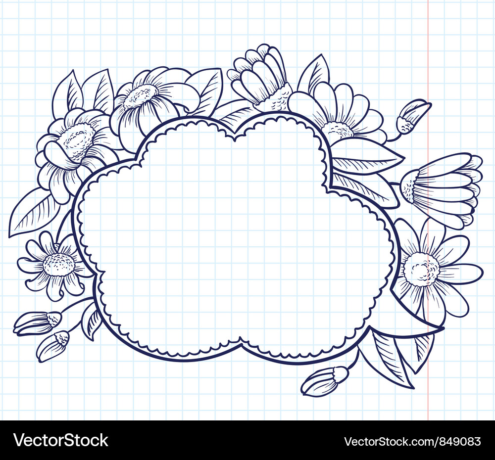 Frame with camomile Vector Image