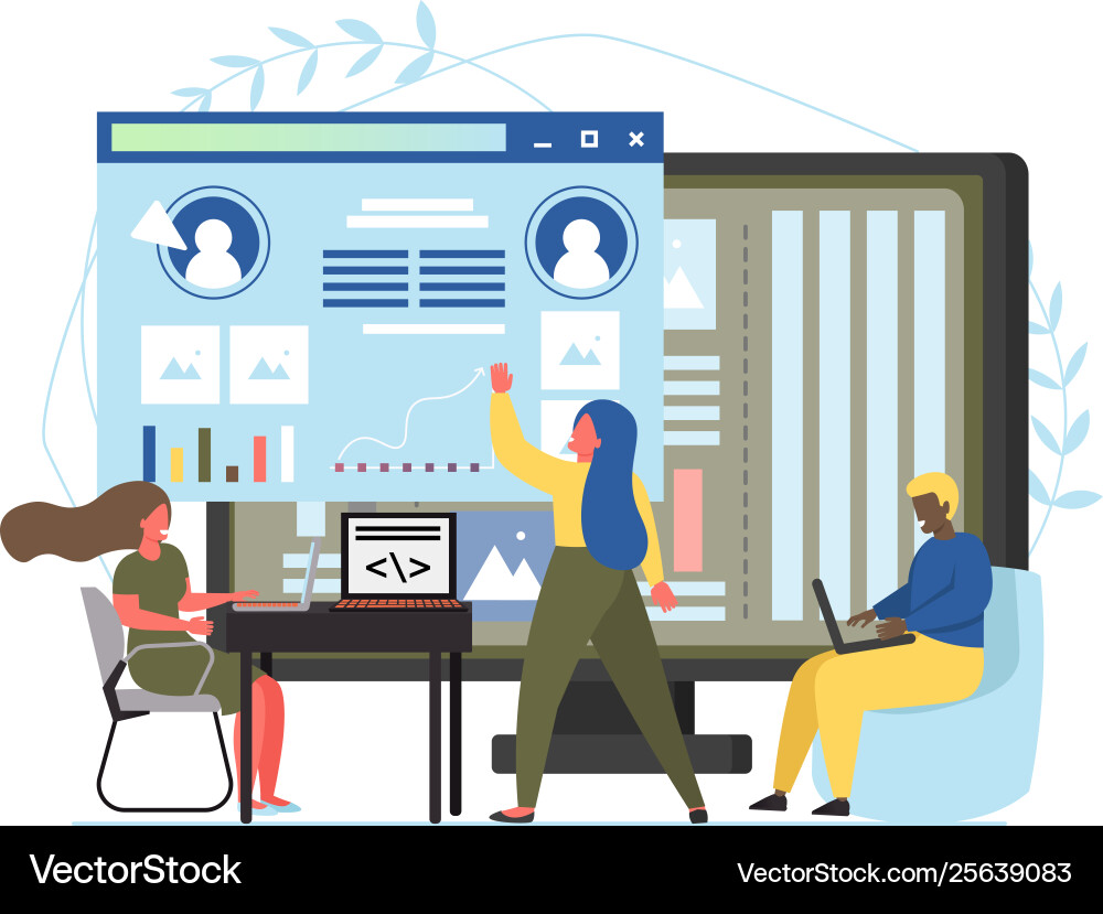 Frontend Development Team vector image