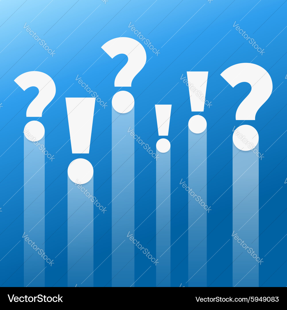Punctuation Marks - Question & Answers Vector Image
