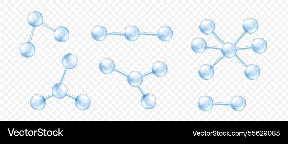 Transparent molecule structures Vector Image
