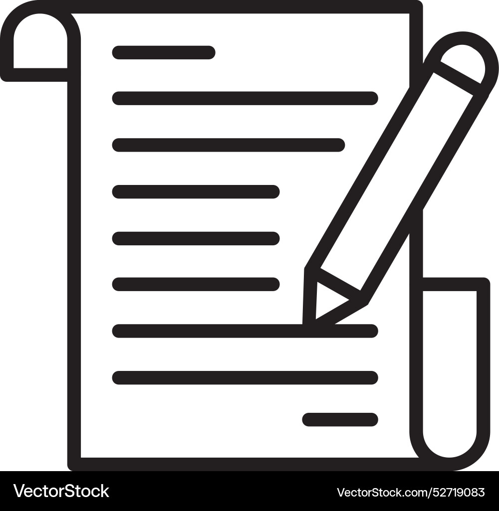 Writing line icon design vector image