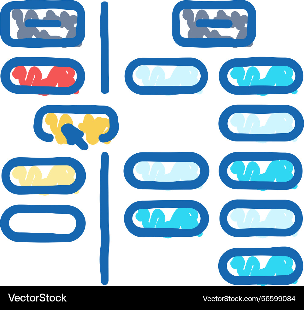 Card sorting ux ui design icon doodle vector image