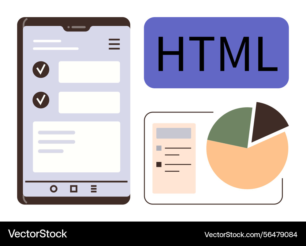 Mobile interface with html banner form elements Mobile interface with html banner form elements Vector Image