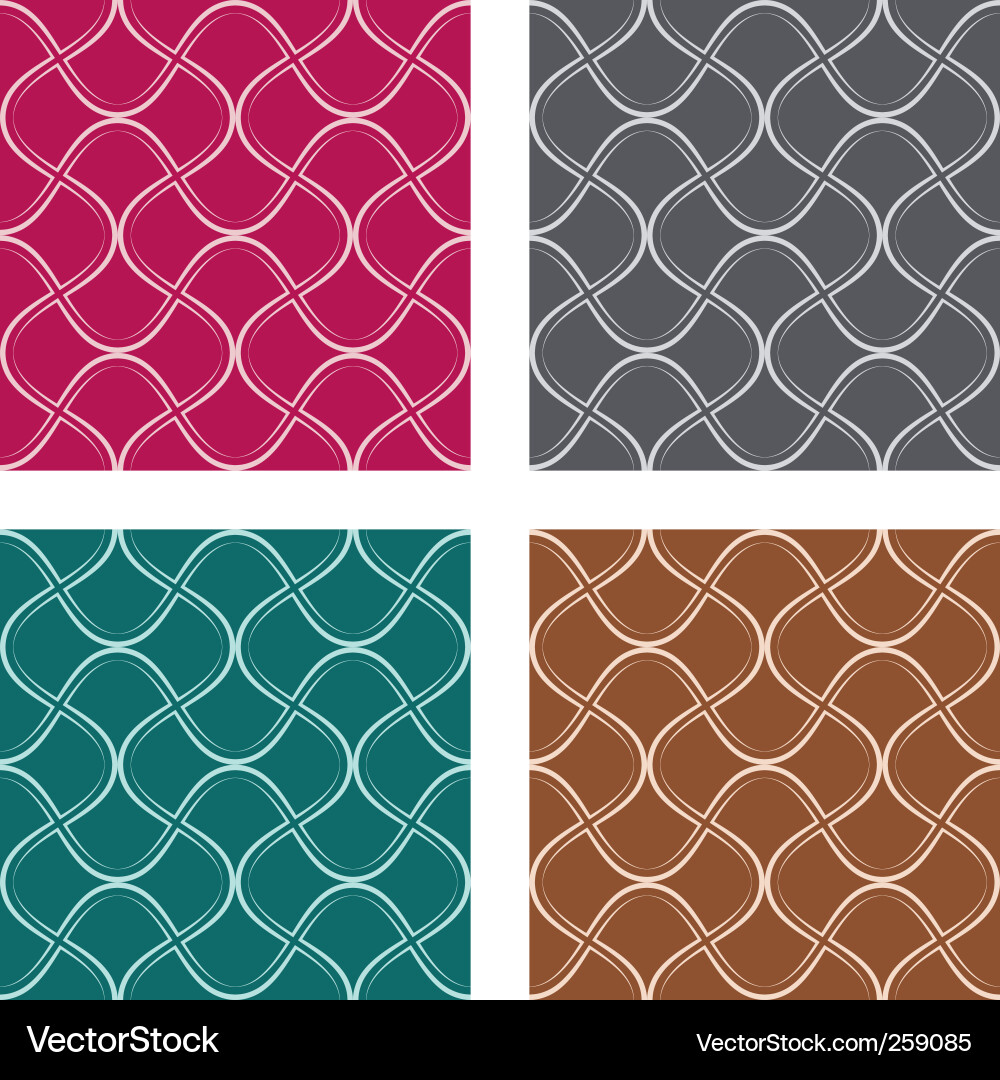 Interlocking Curves Pattern vector image