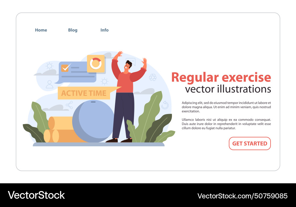 Regular exercise snapshot an individual Regular exercise snapshot an individual Vector Image